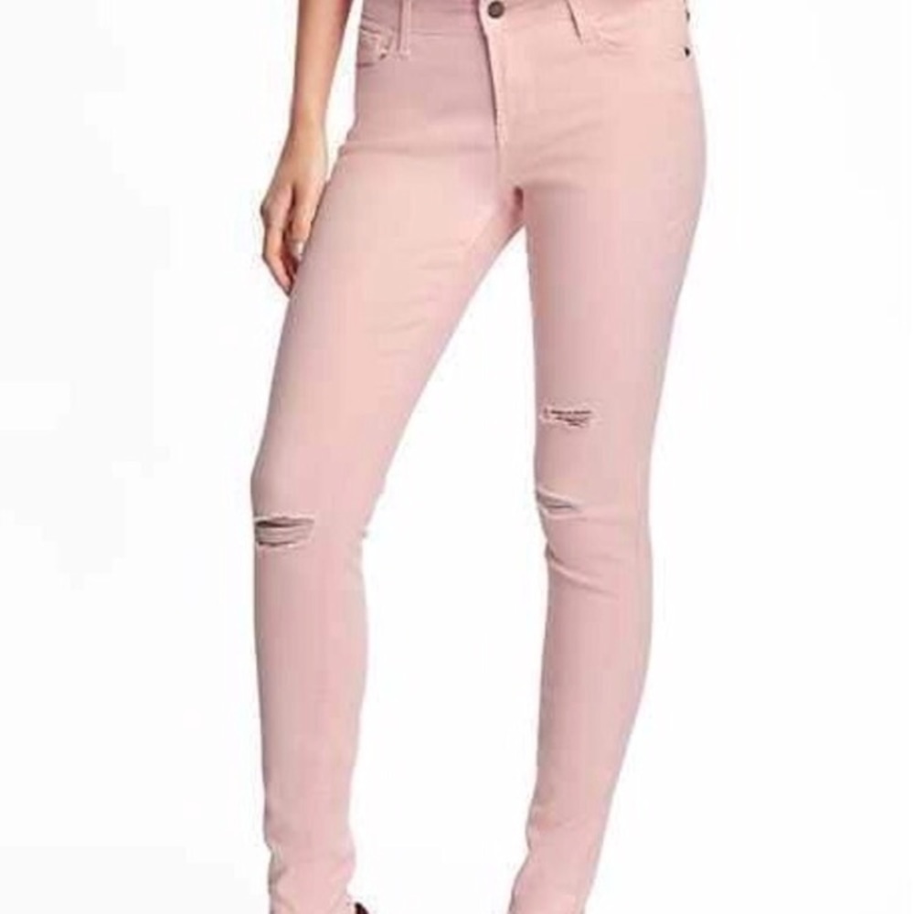 Size 4 Old Navy Mid-Rise Distressed Rockstar Jeans